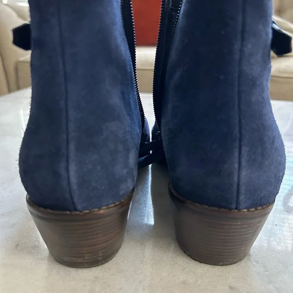Navy Cole Haan Suede Booties - Picture 5 of 6